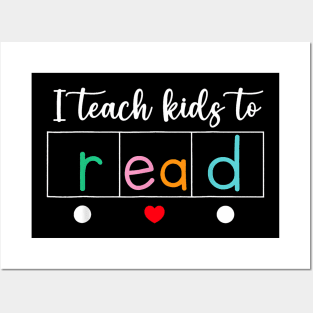 Reading Interventionist Teacher I Teach Kids To Read Posters and Art